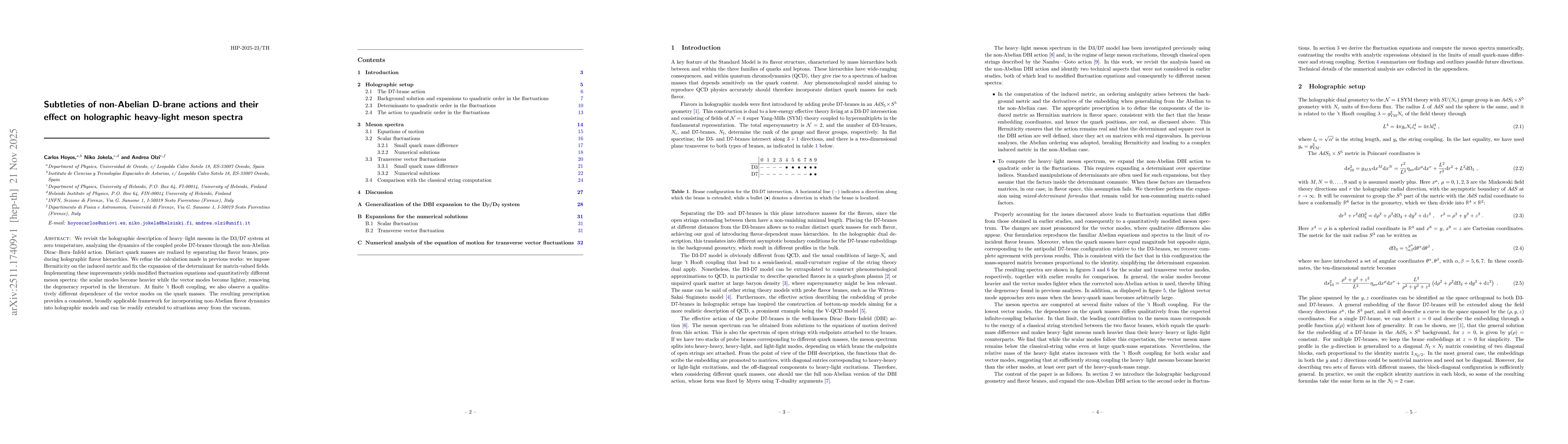 Thumbnail for Subtleties of non-Abelian D-brane actions and their effect on holographic heavy-light meson spectra