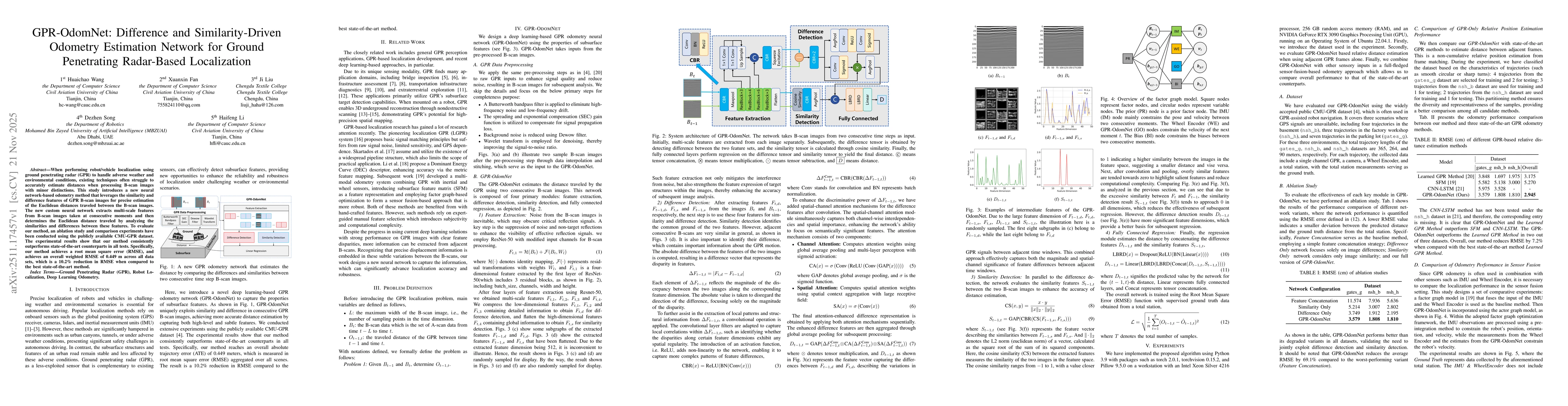 Thumbnail for GPR-OdomNet: Difference and Similarity-Driven Odometry Estimation Network for Ground Penetrating Radar-Based Localization