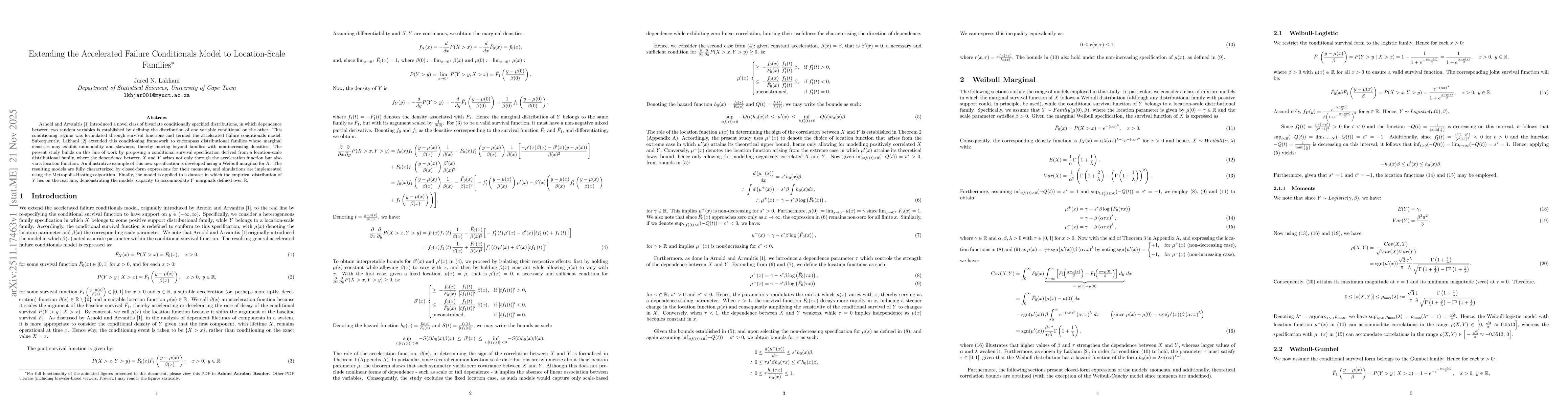 Thumbnail for Extending the Accelerated Failure Conditionals Model to Location-Scale Families