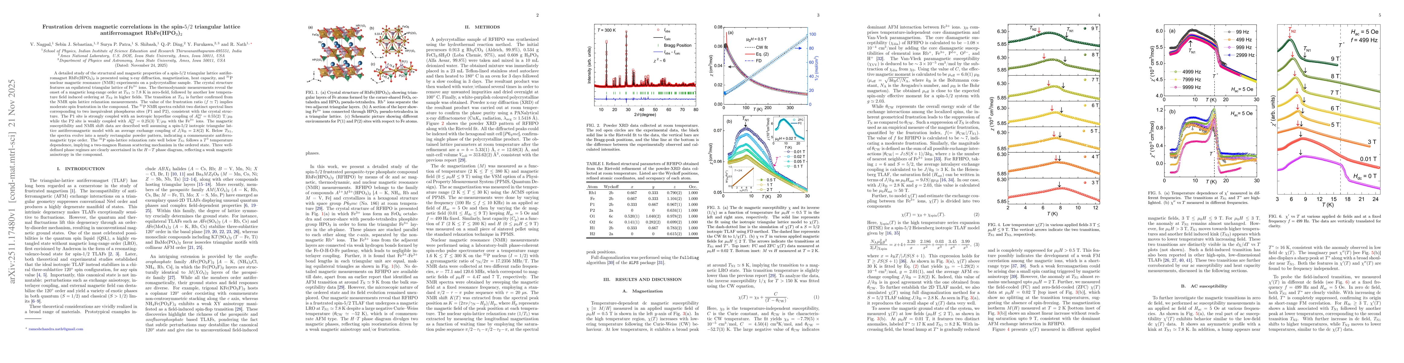Thumbnail for Frustration driven magnetic correlations in the spin-$5/2$ triangular lattice antiferromagnet RbFe(HPO$_{3}$)$_{2}$