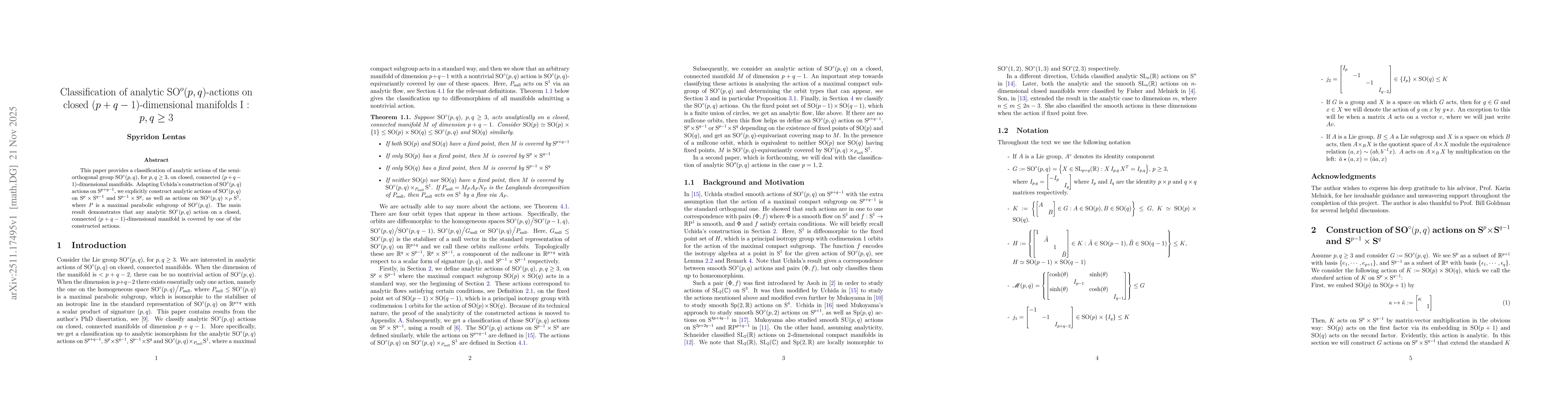 Thumbnail for Classification of analytic $\text{SO}^\circ(p,q)$-actions on closed $(p+q-1)$-dimensional manifolds I : $p, q \geq 3$