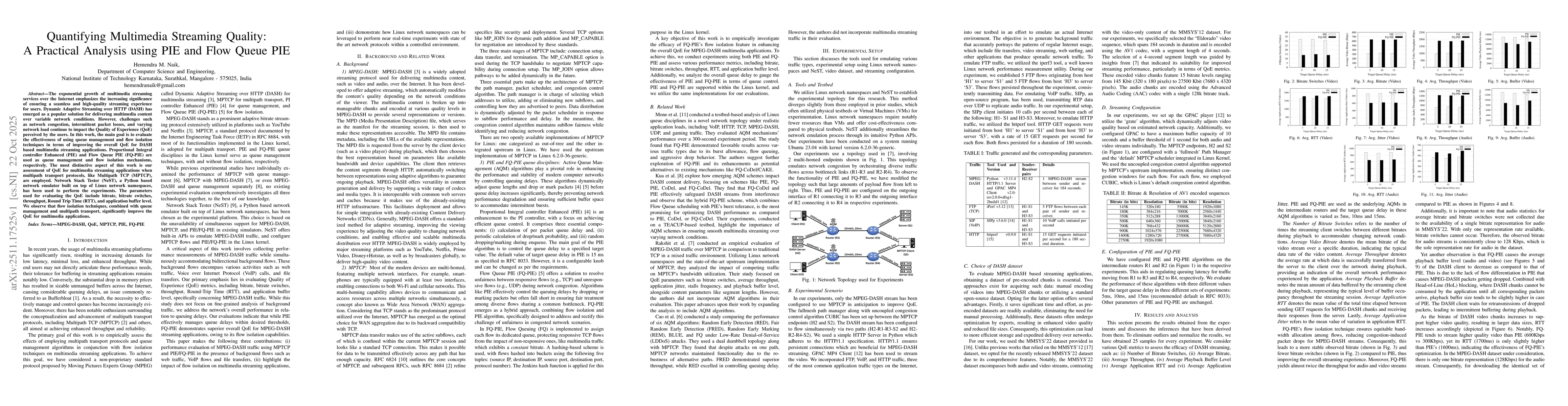 Thumbnail for Quantifying Multimedia Streaming Quality: A Practical Analysis using PIE and Flow Queue PIE