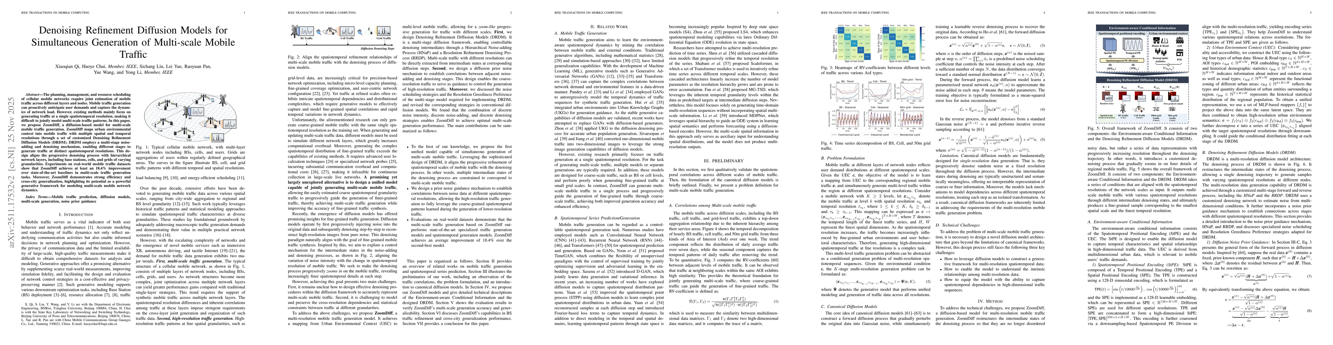 Thumbnail for Denoising Refinement Diffusion Models for Simultaneous Generation of Multi-scale Mobile Network Traffic