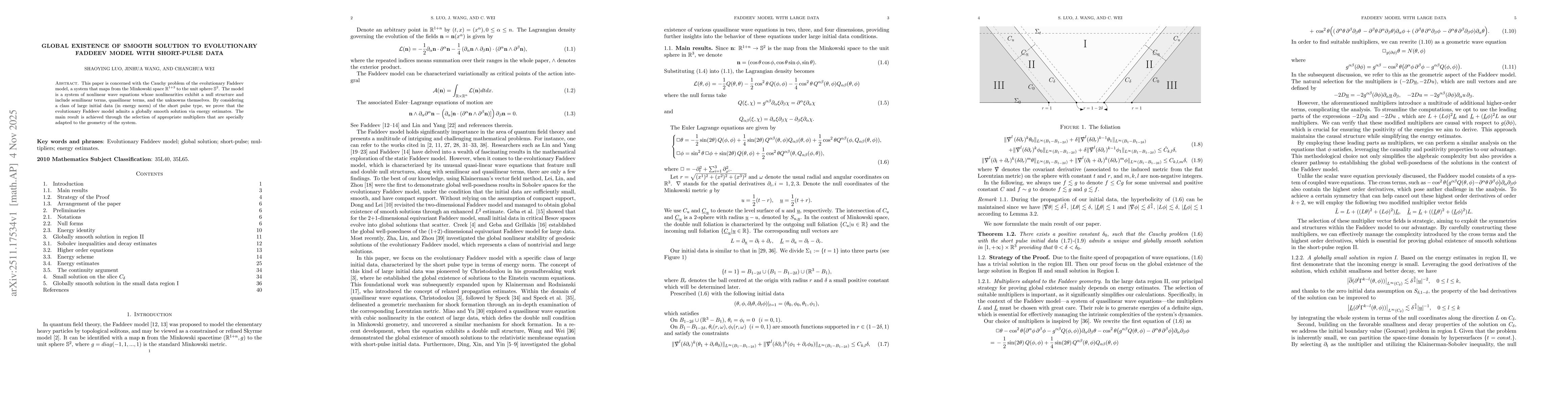 Thumbnail for Global existence of smooth solution to evolutionary Faddeev model with short-pulse data
