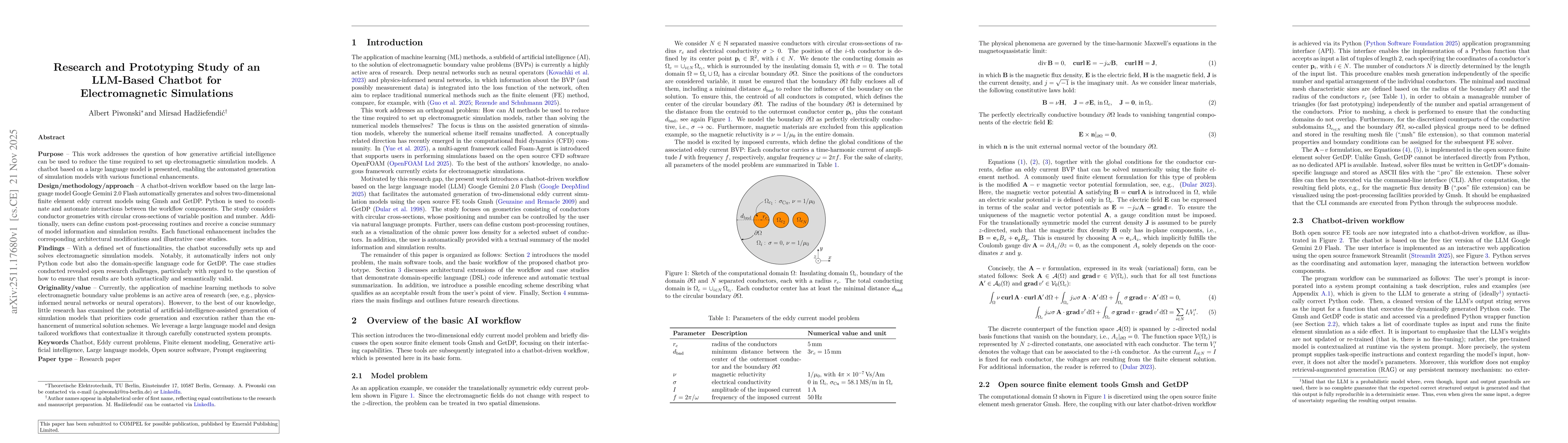 Thumbnail for Research and Prototyping Study of an LLM-Based Chatbot for Electromagnetic Simulations