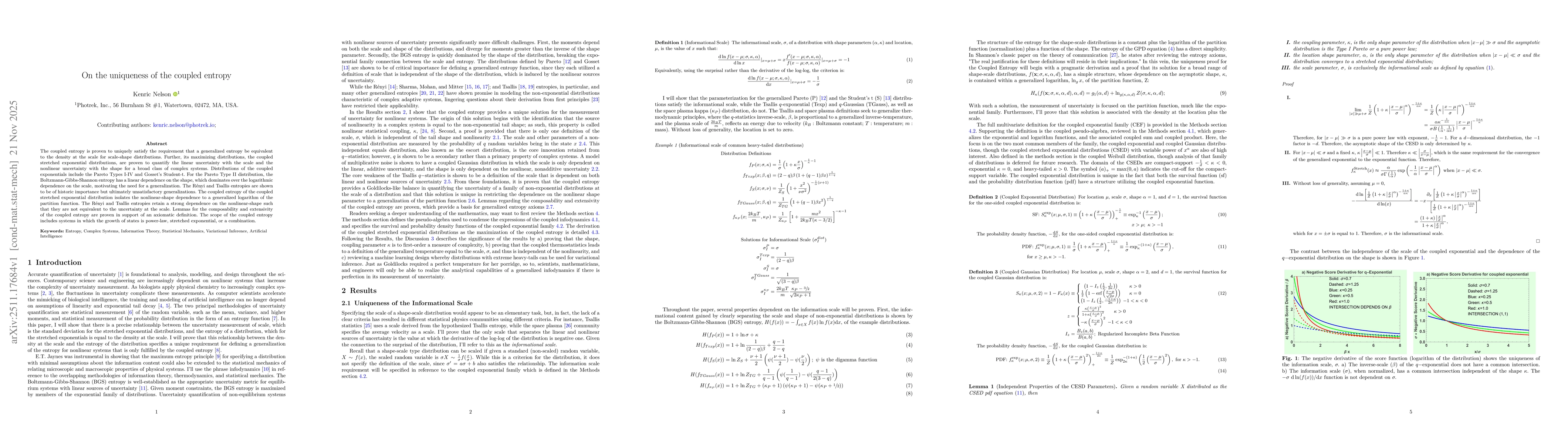 Thumbnail for On the uniqueness of the coupled entropy