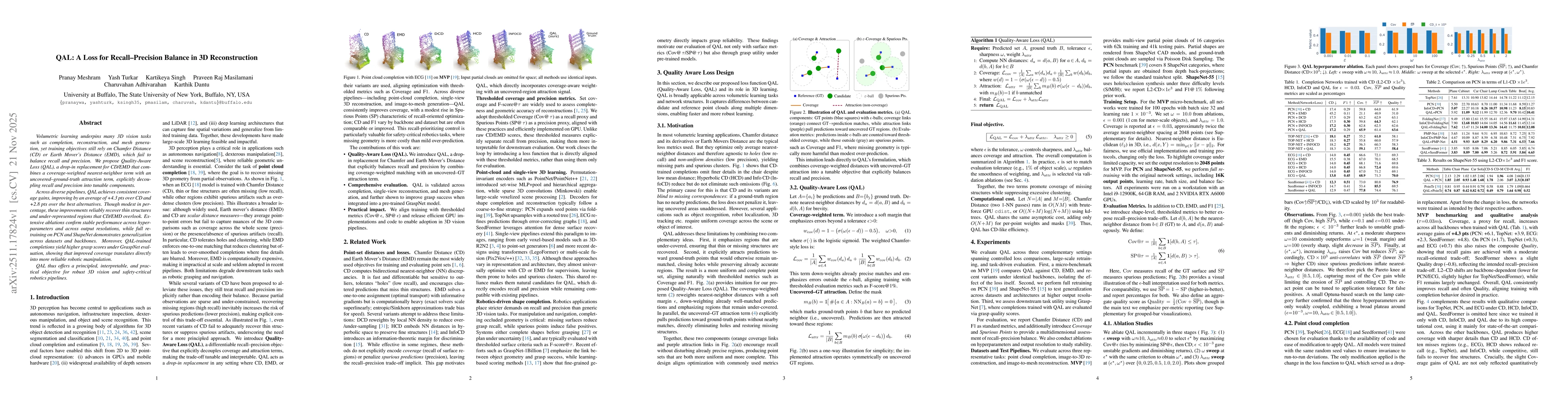 Thumbnail for QAL: A Loss for Recall Precision Balance in 3D Reconstruction