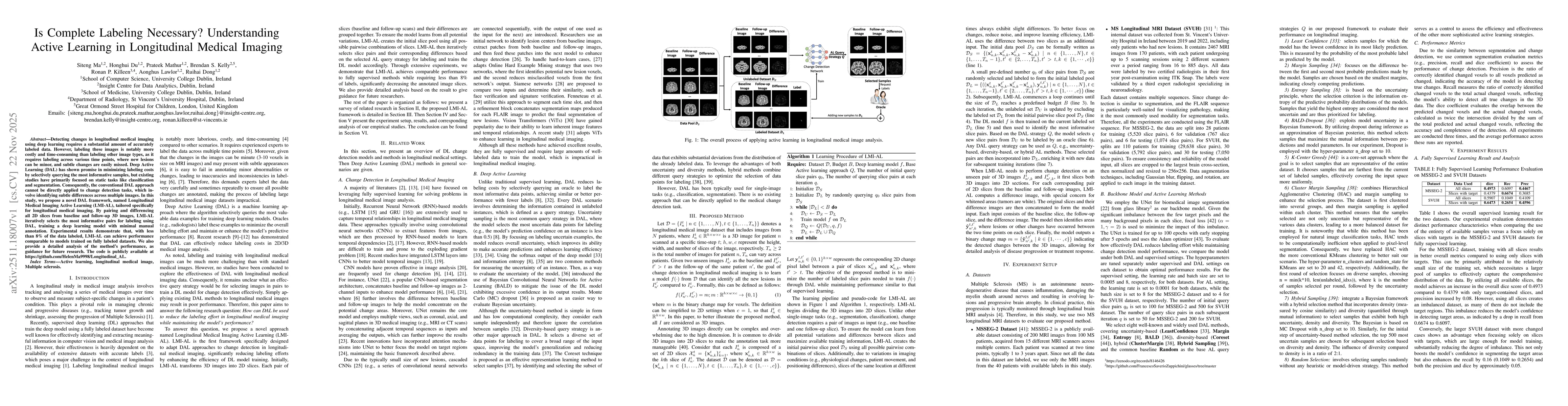 Thumbnail for Is Complete Labeling Necessary? Understanding Active Learning in Longitudinal Medical Imaging