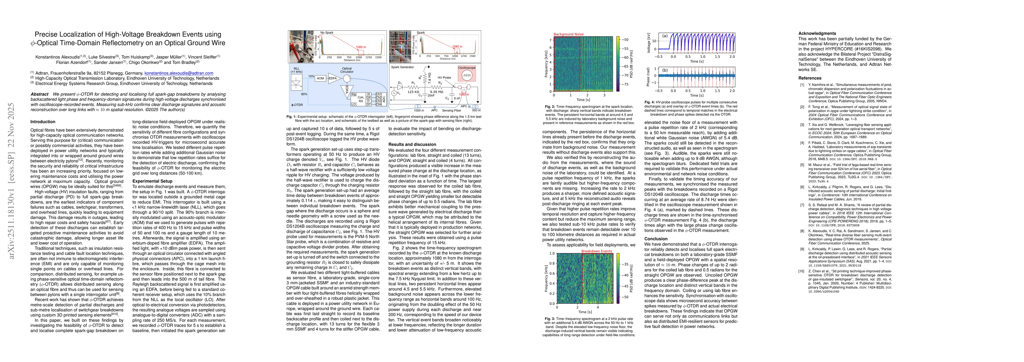 Thumbnail for Precise Localization of High-Voltage Breakdown Events using $φ$-Optical Time-Domain Reflectometry on an Optical Ground Wire