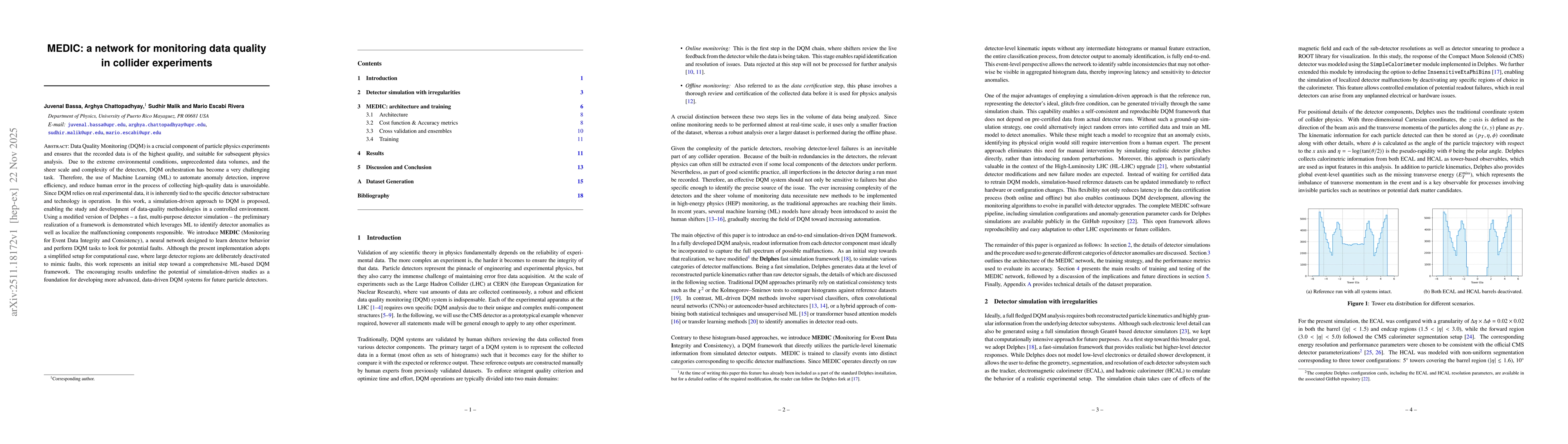 Thumbnail for MEDIC: a network for monitoring data quality in collider experiments