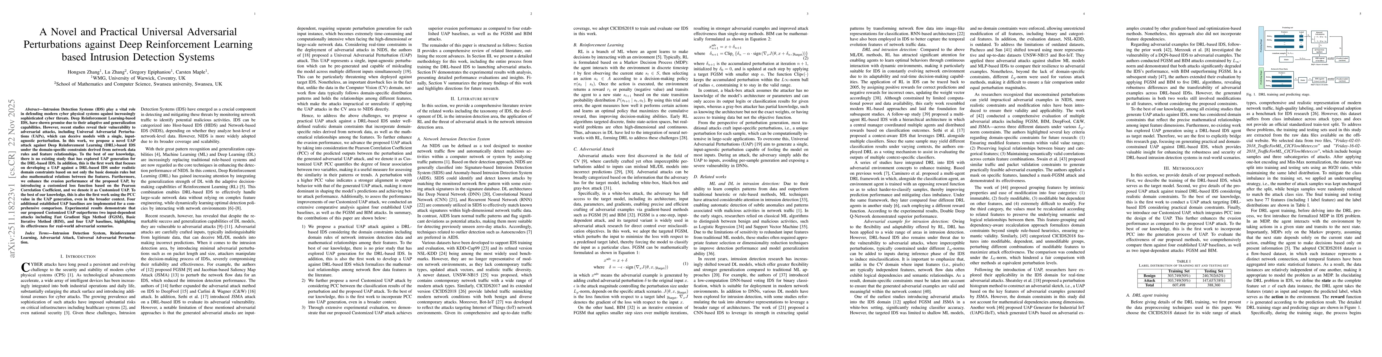 Thumbnail for A Novel and Practical Universal Adversarial Perturbations against Deep Reinforcement Learning based Intrusion Detection Systems