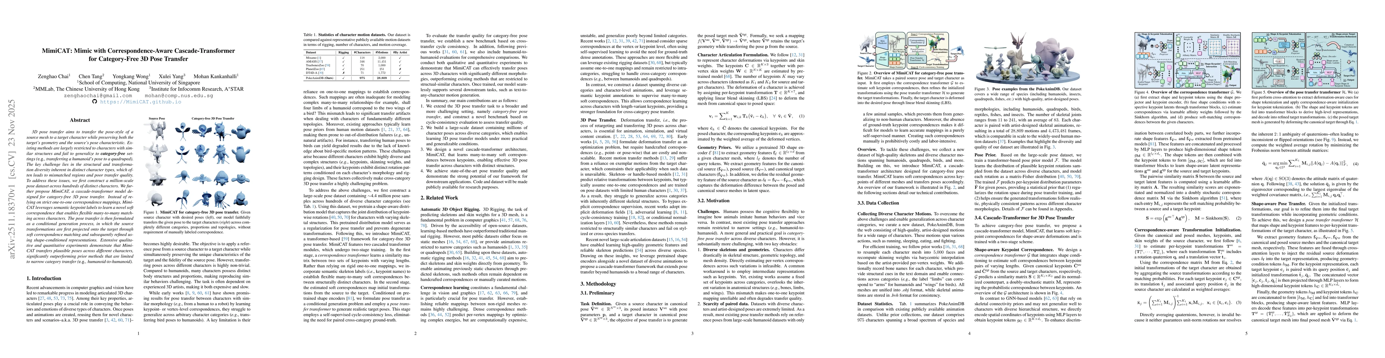 Thumbnail for MimiCAT: Mimic with Correspondence-Aware Cascade-Transformer for Category-Free 3D Pose Transfer
