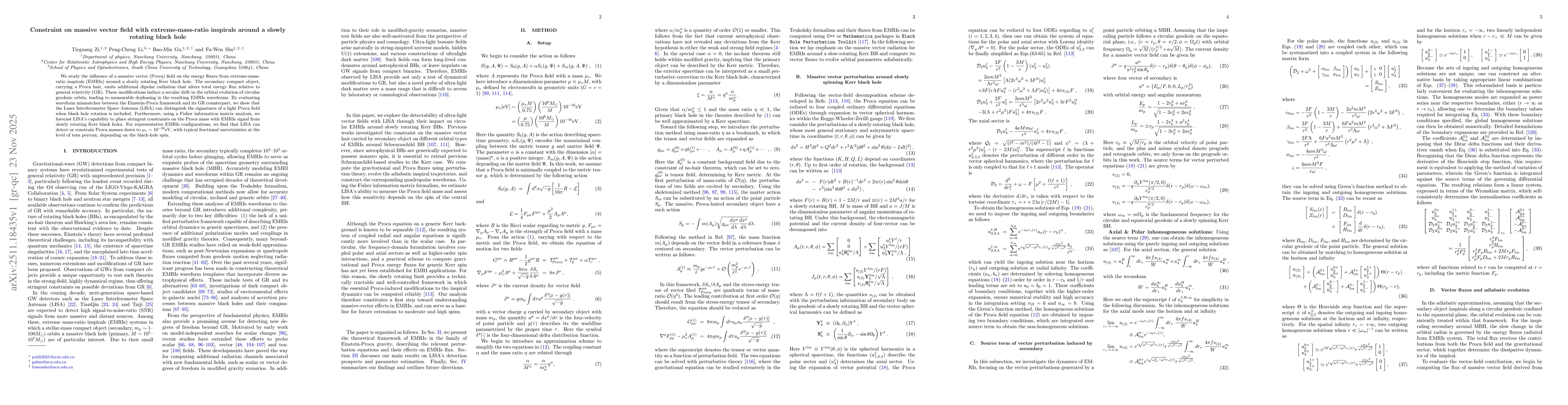 Thumbnail for Constraint on massive vector field with extreme-mass-ratio inspirals around a slowly rotating black hole