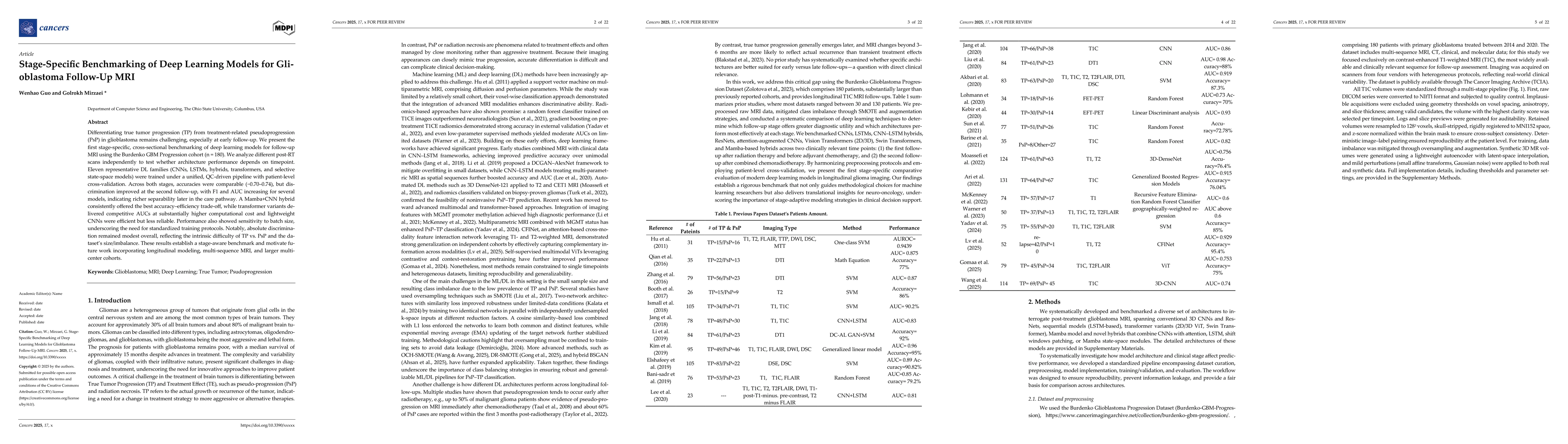Thumbnail for Stage-Specific Benchmarking of Deep Learning Models for Glioblastoma Follow-Up MRI