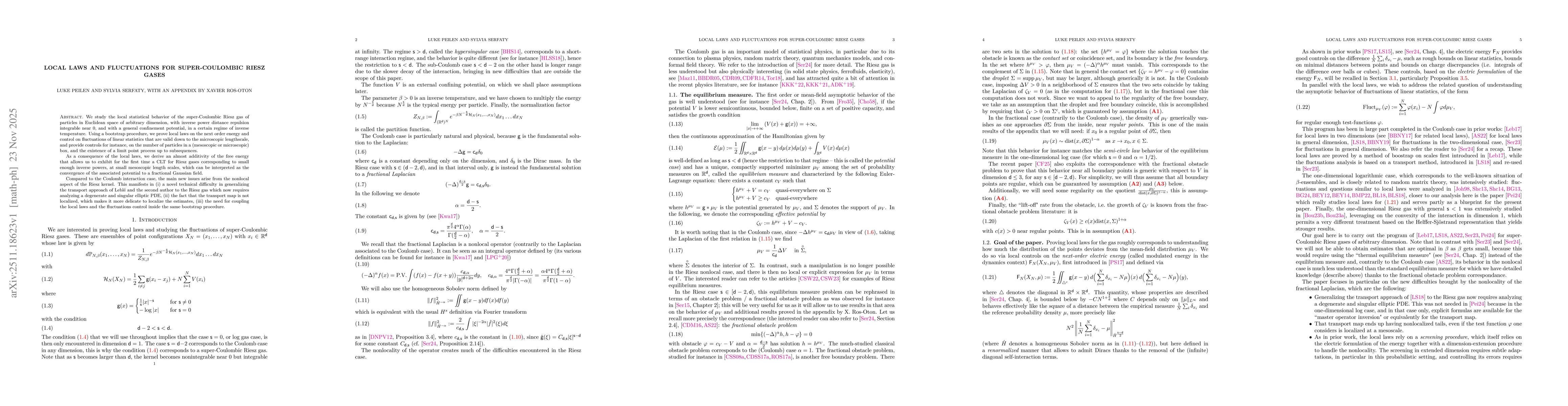 Thumbnail for Local Laws and Fluctuations for Super-Coulombic Riesz Gases