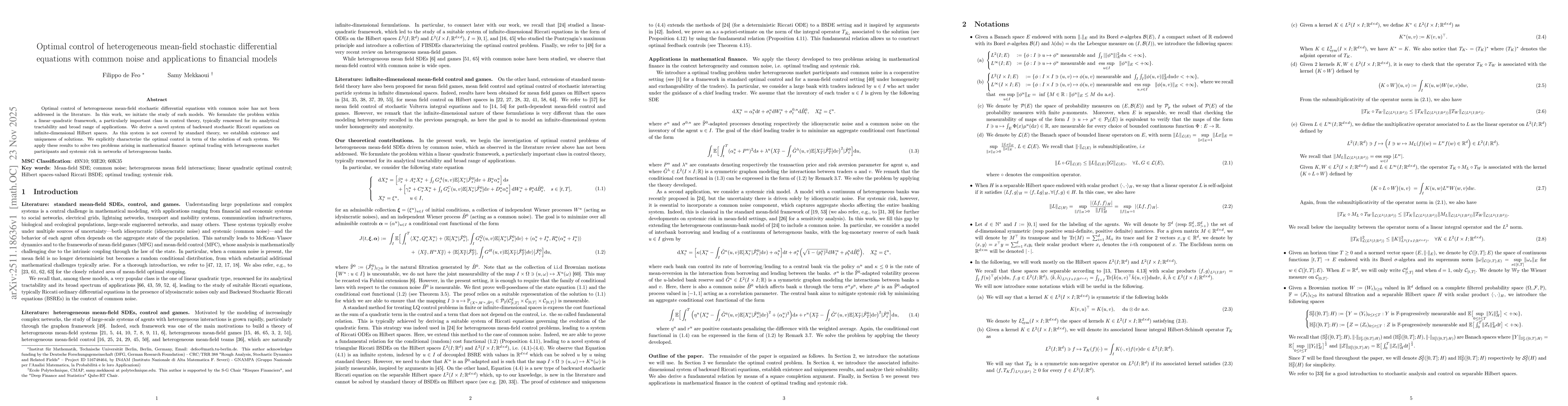 Thumbnail for Optimal control of heterogeneous mean-field stochastic differential equations with common noise and applications to financial models