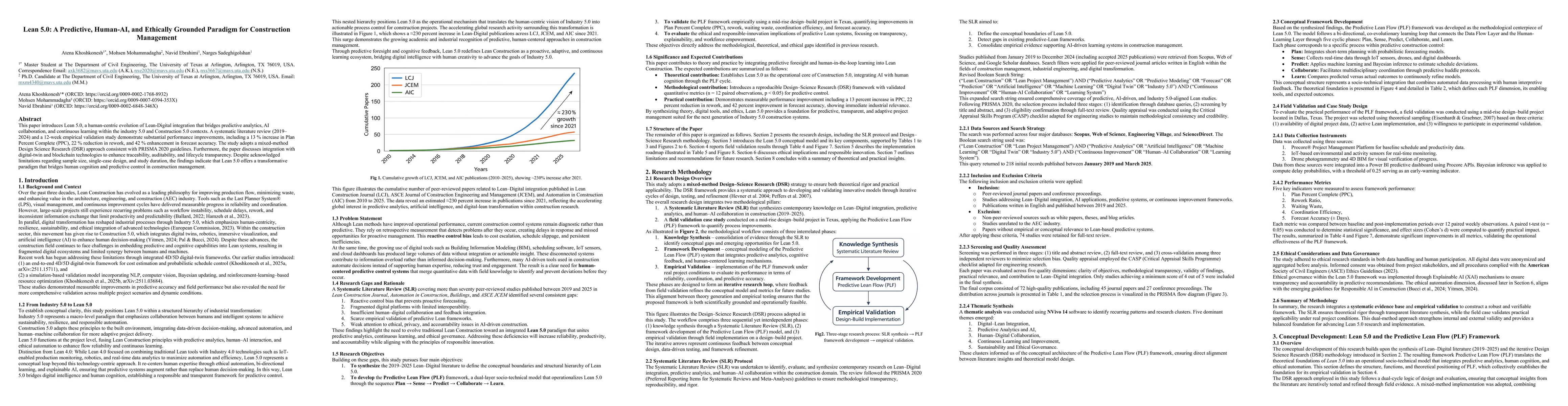 Thumbnail for Lean 5.0: A Predictive, Human-AI, and Ethically Grounded Paradigm for Construction Management