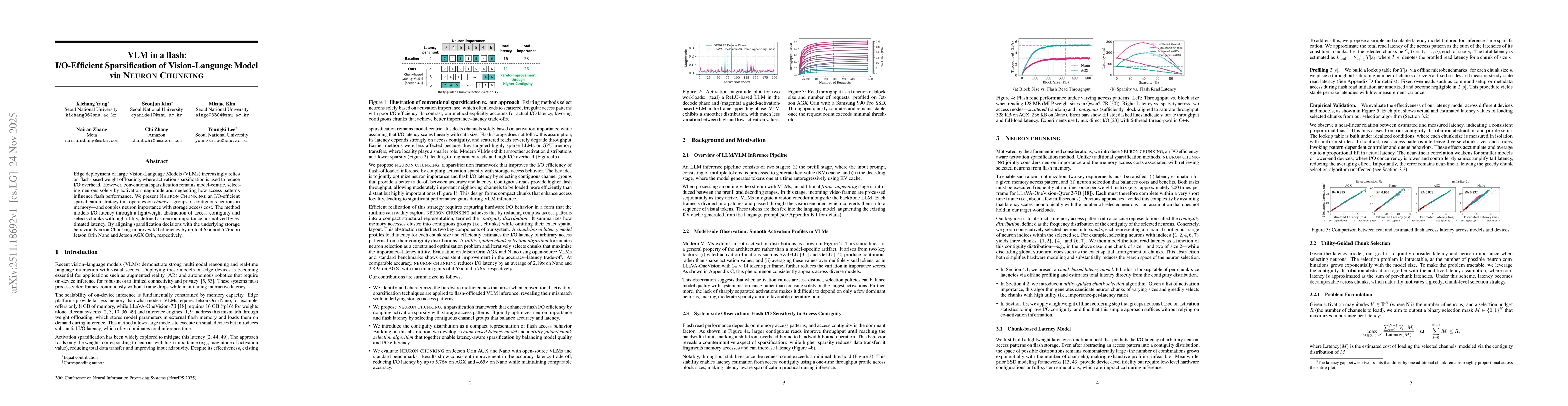 Thumbnail for VLM in a flash: I/O-Efficient Sparsification of Vision-Language Model via Neuron Chunking