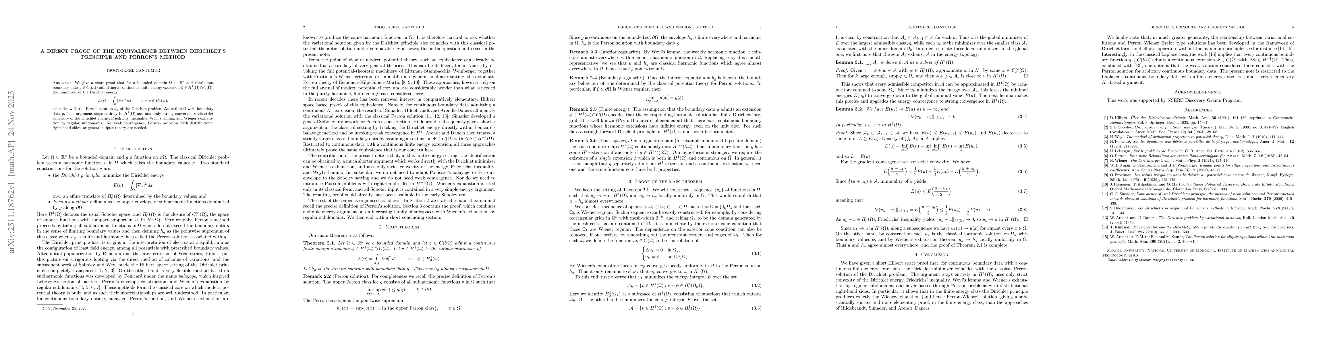 Thumbnail for A direct proof of the equivalence between Dirichlet's principle and Perron's method