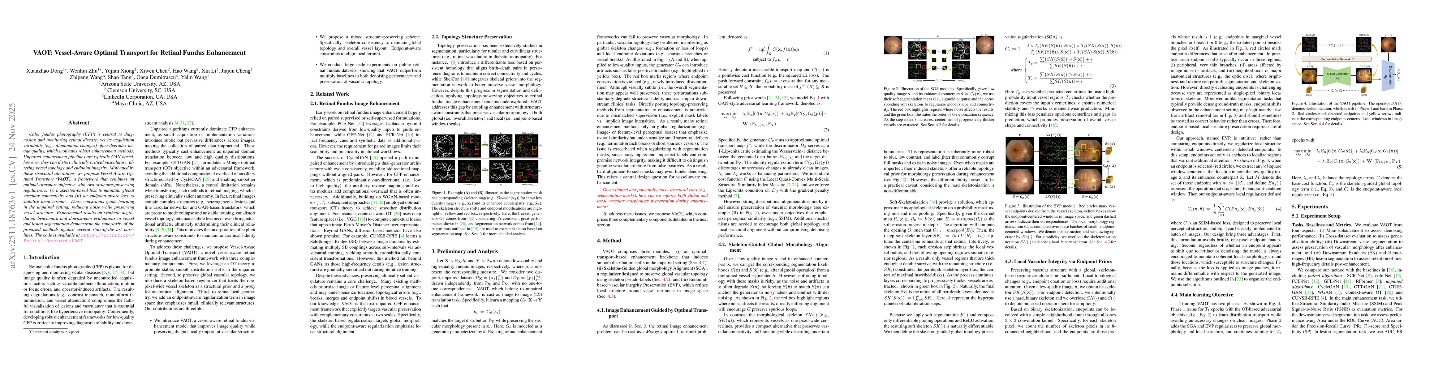 Thumbnail for VAOT: Vessel-Aware Optimal Transport for Retinal Fundus Enhancement