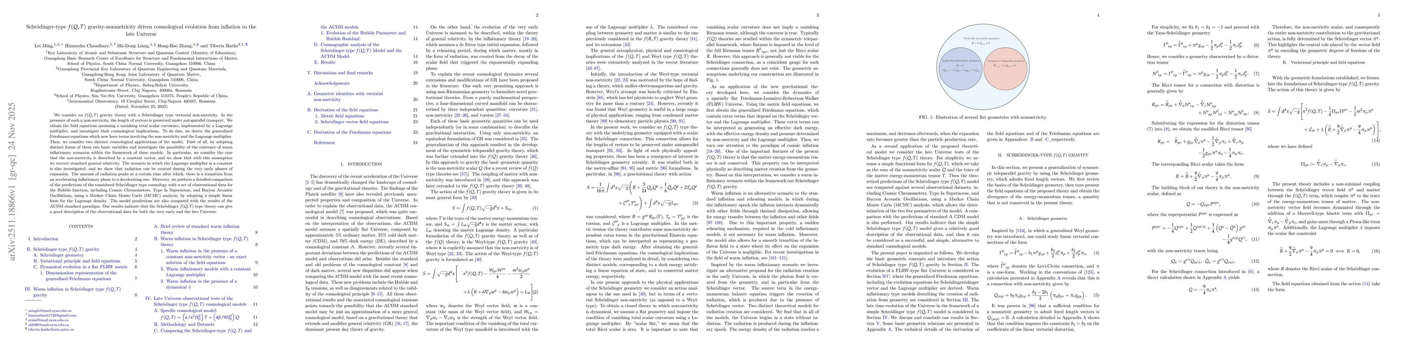 Thumbnail for Schrödinger-type $f(Q,T)$ gravity-nonmetricity driven cosmological evolution from inflation to the late Universe