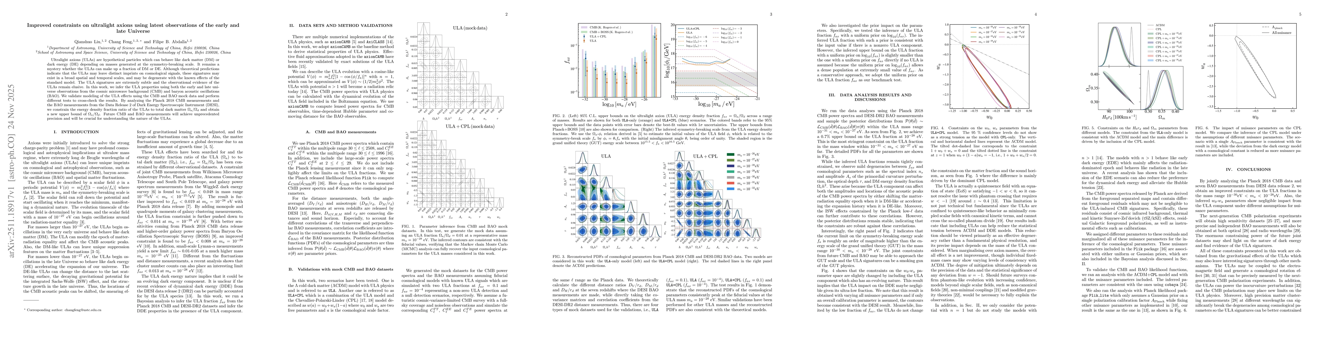 Thumbnail for Improved constraints on ultralight axions using latest observations of the early and late Universe