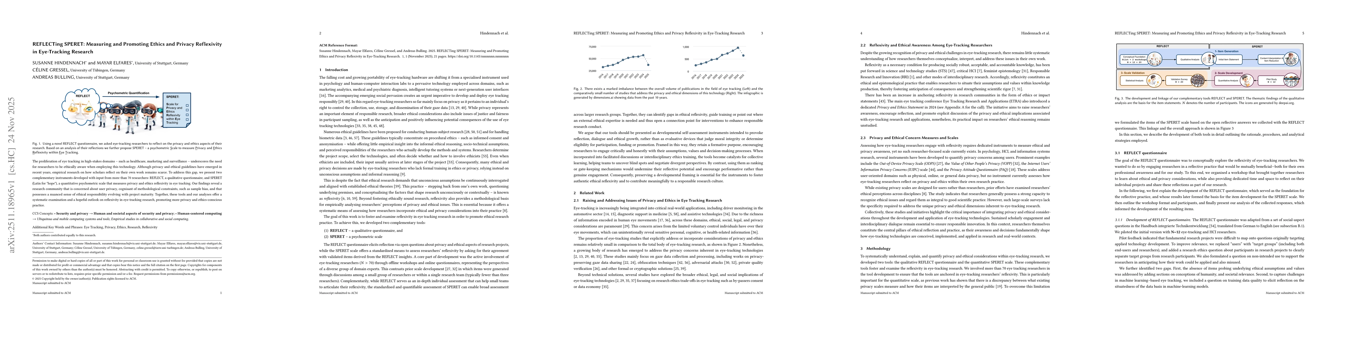 Thumbnail for REFLECTing SPERET: Measuring and Promoting Ethics and Privacy Reflexivity in Eye-Tracking Research
