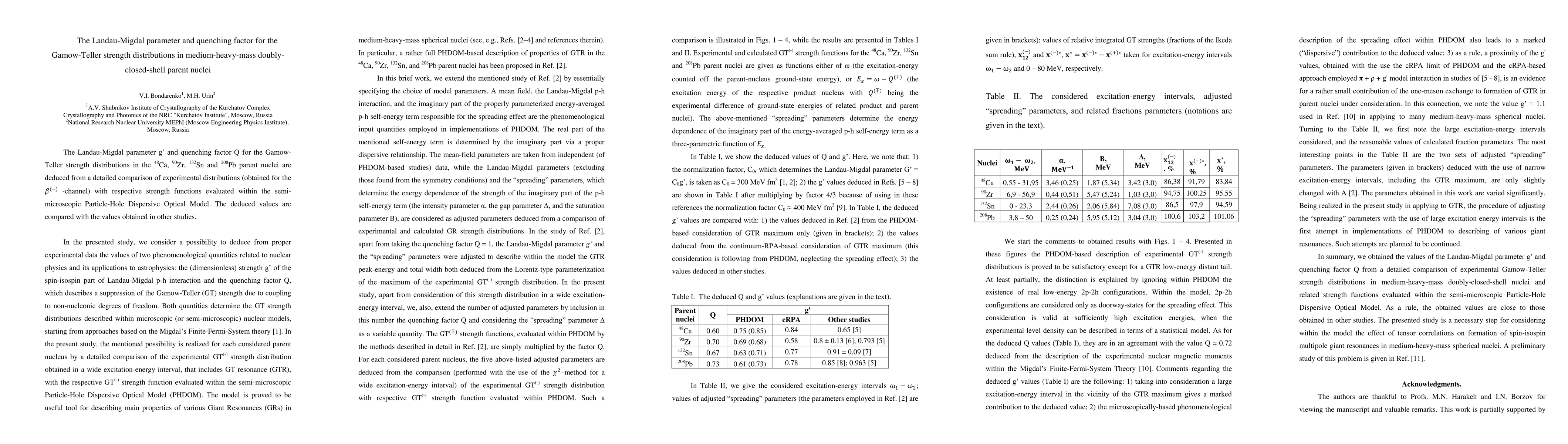 Thumbnail for The Landau-Migdal parameter and quenching factor for the Gamow-Teller strength distributions in medium-heavy-mass doubly-closed-shell parent nuclei
