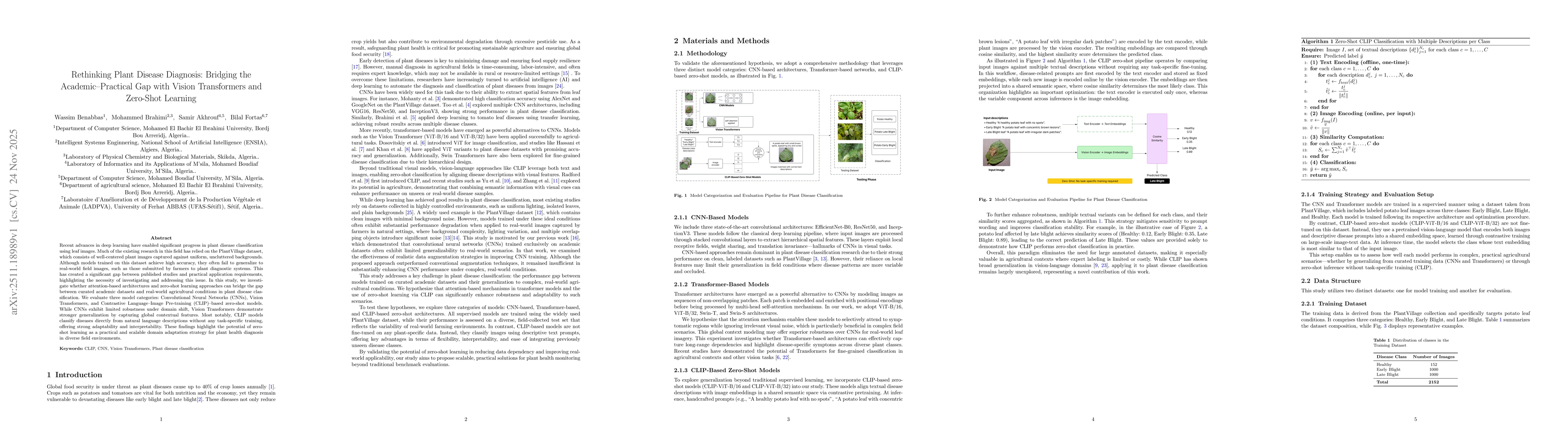 Thumbnail for Rethinking Plant Disease Diagnosis: Bridging the Academic-Practical Gap with Vision Transformers and Zero-Shot Learning