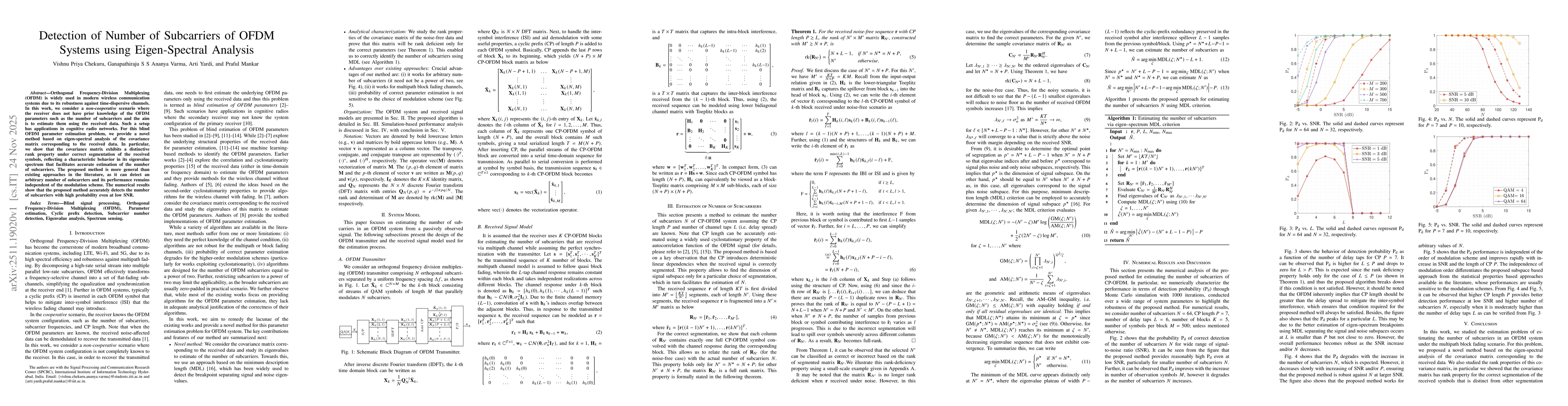 Thumbnail for Detection of Number of Subcarriers of OFDM Systems using Eigen-Spectral Analysis