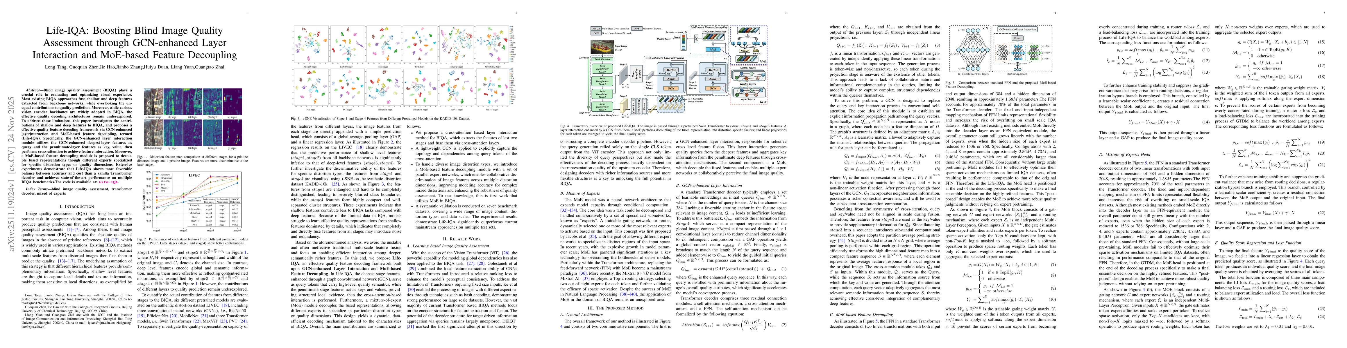 Thumbnail for Life-IQA: Boosting Blind Image Quality Assessment through GCN-enhanced Layer Interaction and MoE-based Feature Decoupling