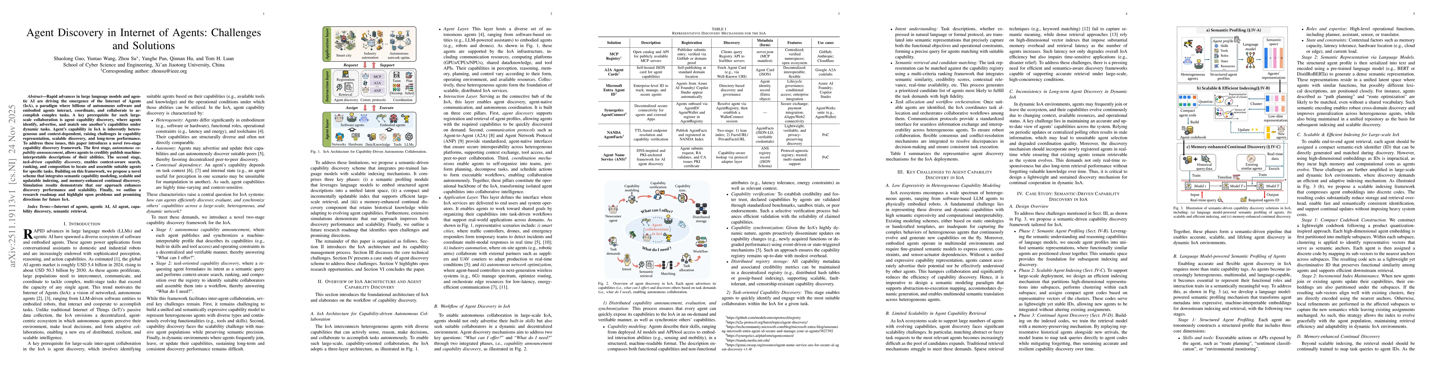 Thumbnail for Agent Discovery in Internet of Agents: Challenges and Solutions