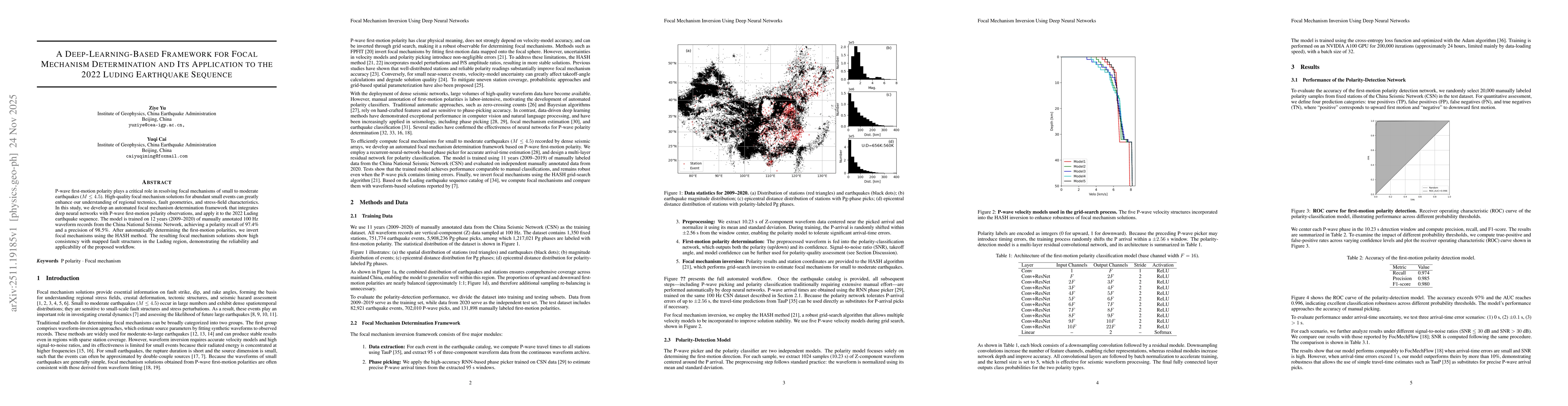 Thumbnail for A Deep-Learning-Based Framework for Focal Mechanism Determination and Its Application to the 2022 Luding Earthquake Sequence