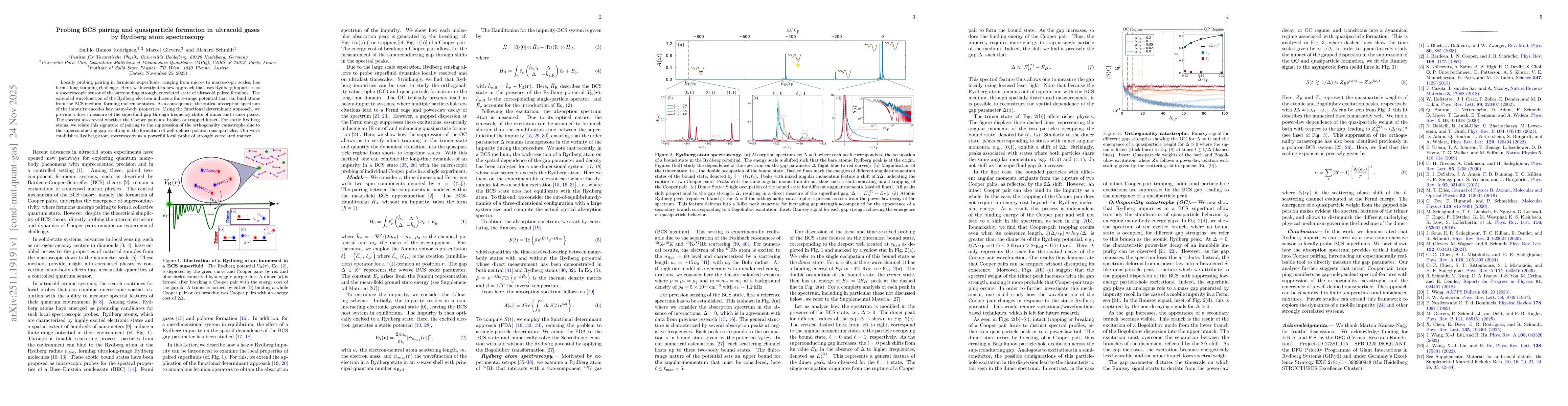 Thumbnail for Probing BCS pairing and quasiparticle formation in ultracold gases by Rydberg atom spectroscopy