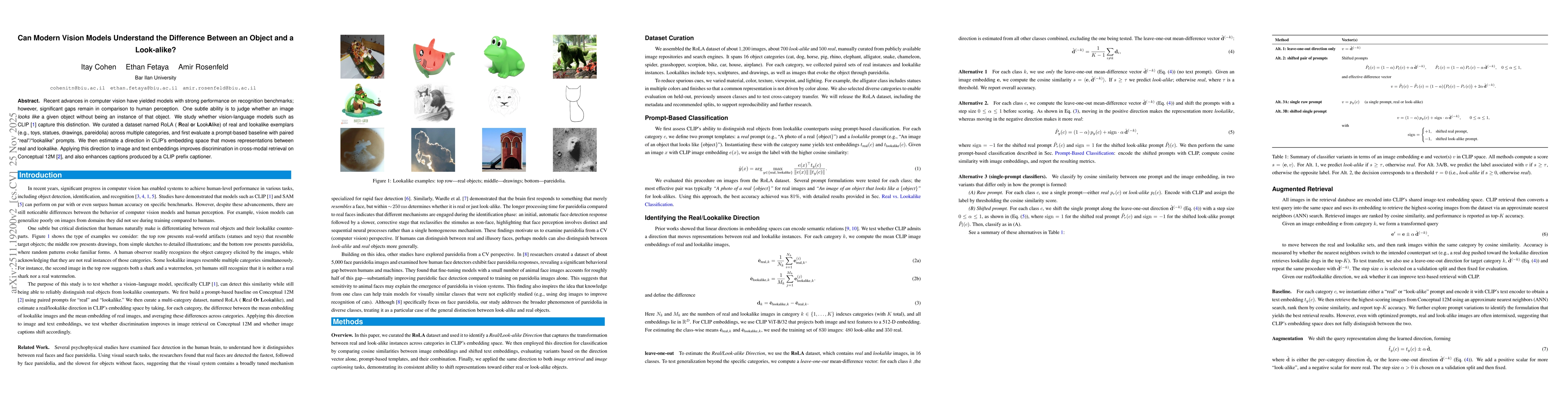 Thumbnail for Can Modern Vision Models Understand the Difference Between an Object and a Look-alike?