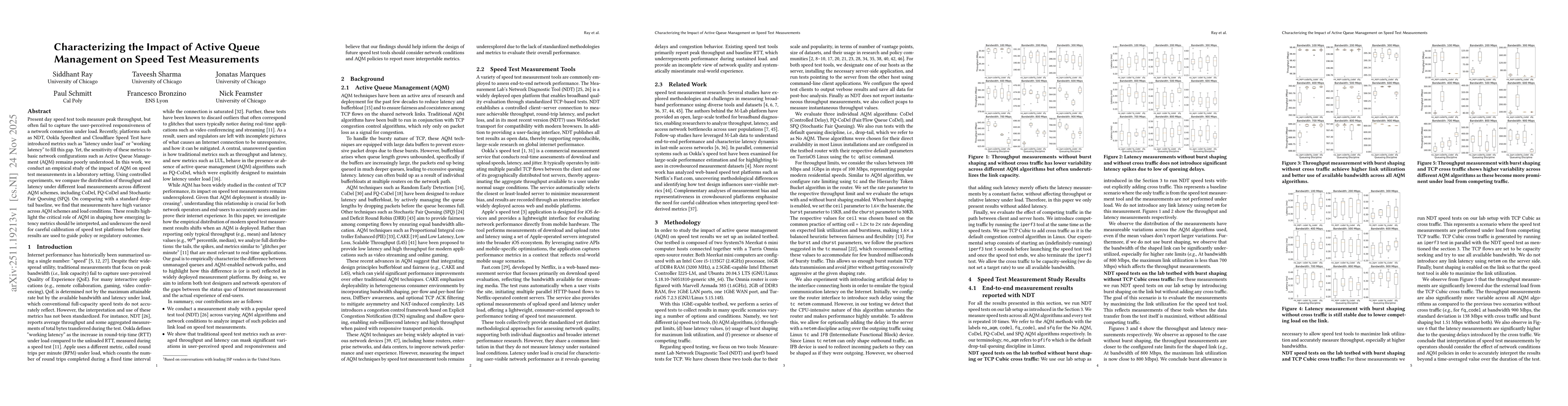 Thumbnail for Characterizing the Impact of Active Queue Management on Speed Test Measurements