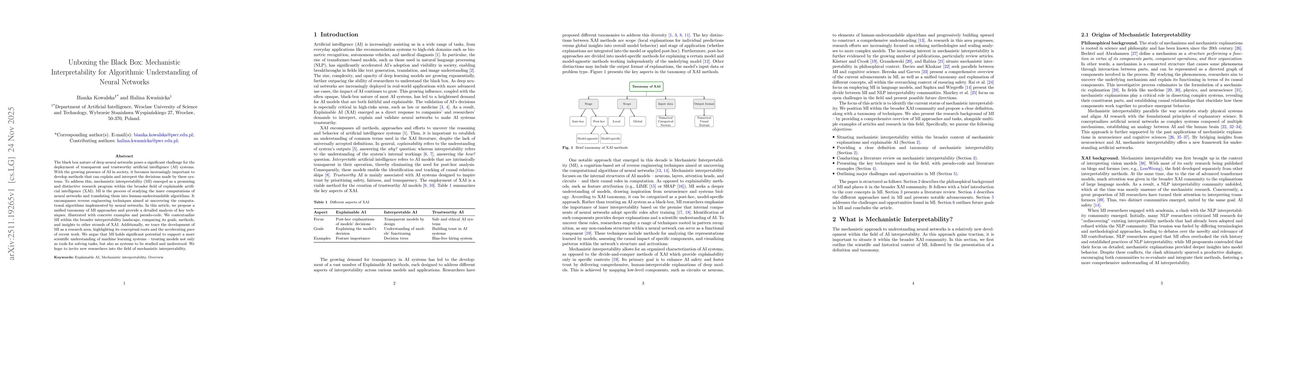 Thumbnail for Unboxing the Black Box: Mechanistic Interpretability for Algorithmic Understanding of Neural Networks