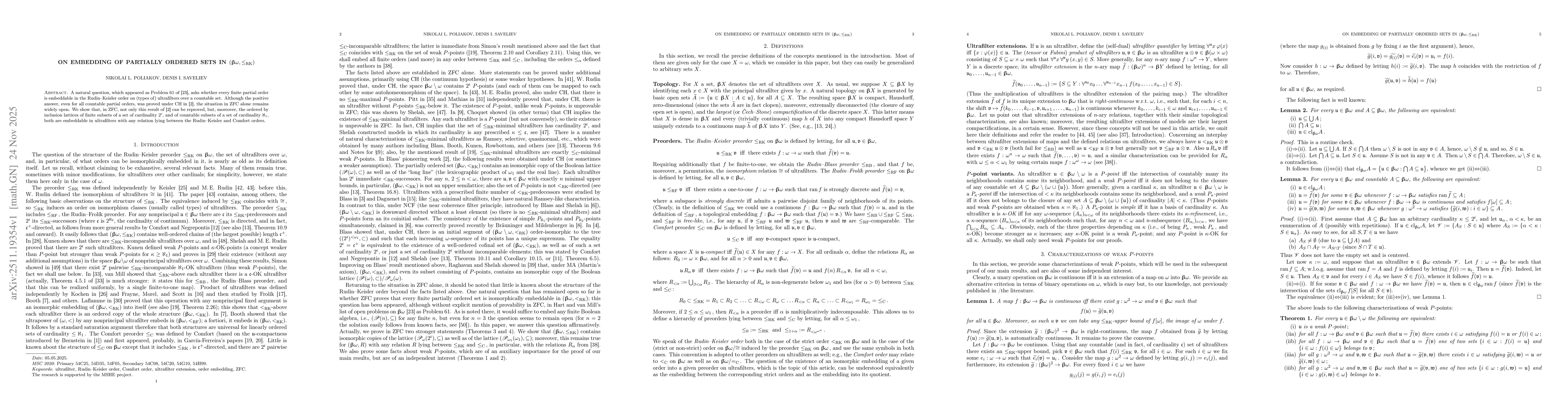 Thumbnail for On embedding of partially ordered sets in $(βω,\le_{RK})$