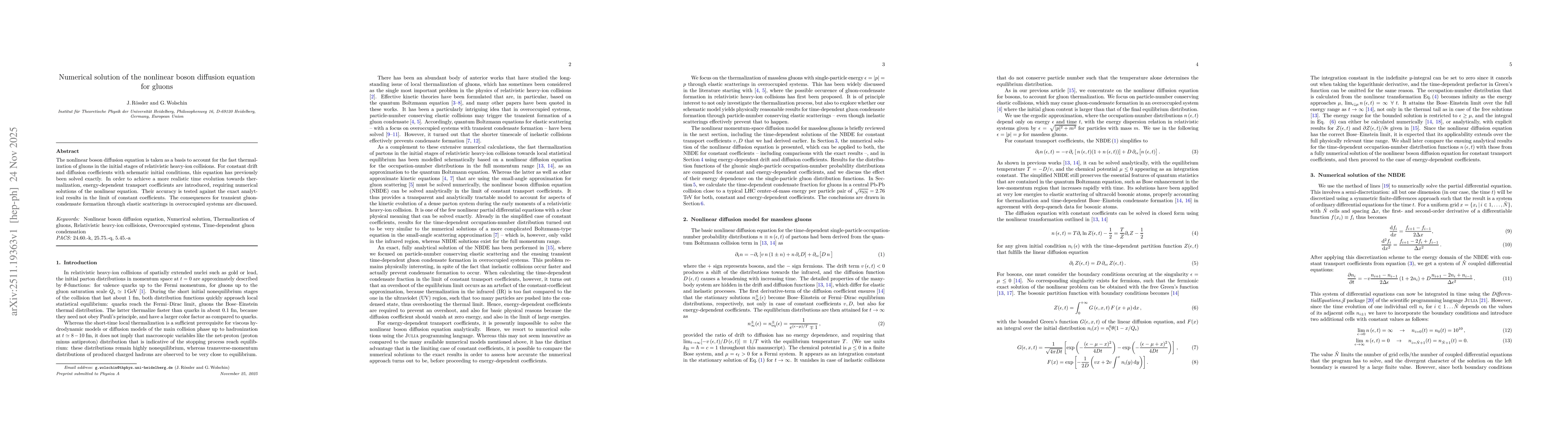 Thumbnail for Numerical solution of the nonlinear boson diffusion equation for gluons