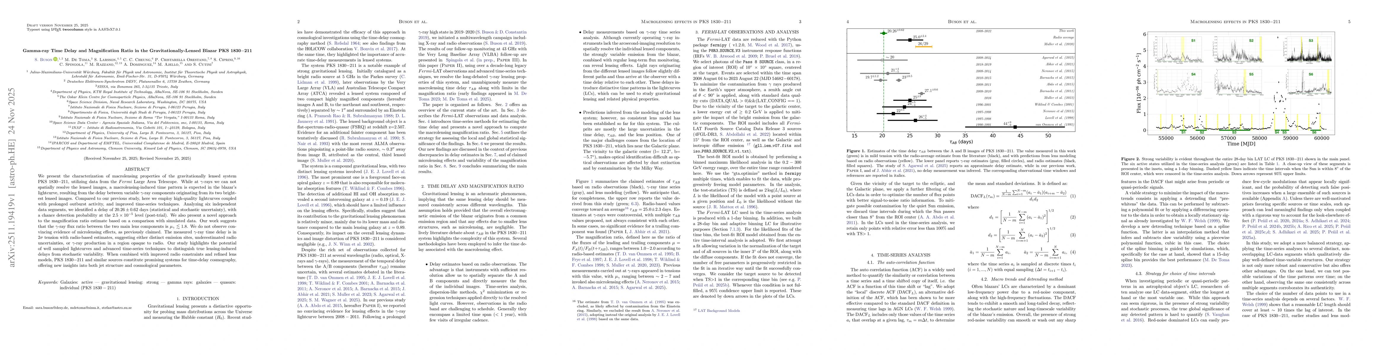 Thumbnail for Gamma-ray Time Delay and Magnification Ratio in the Gravitationally-Lensed Blazar PKS 1830-211