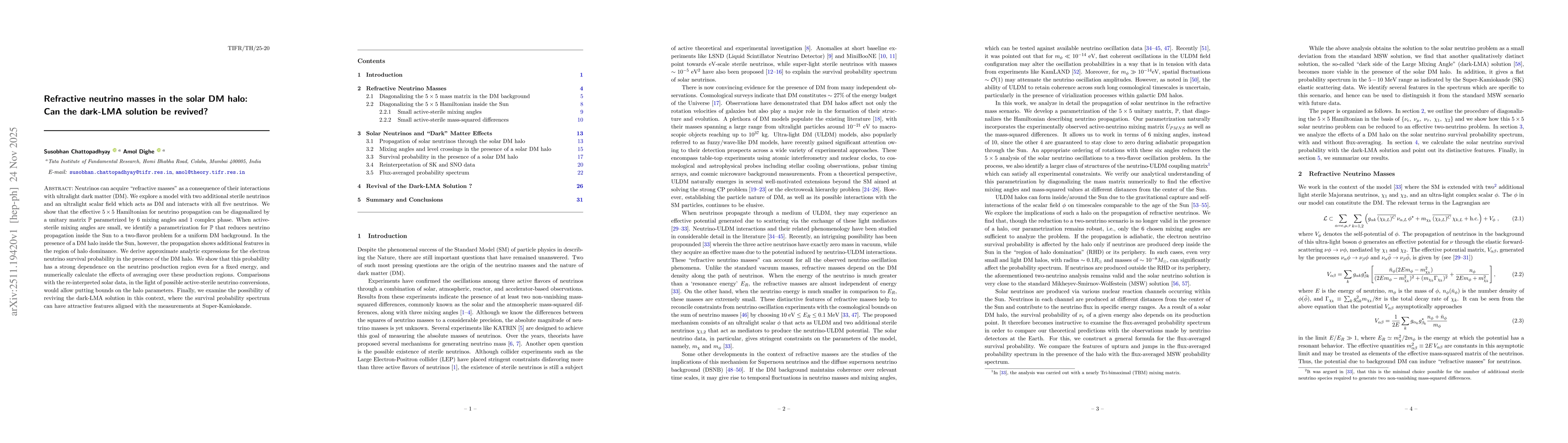 Thumbnail for Refractive neutrino masses in the solar DM halo: Can the dark-LMA solution be revived?