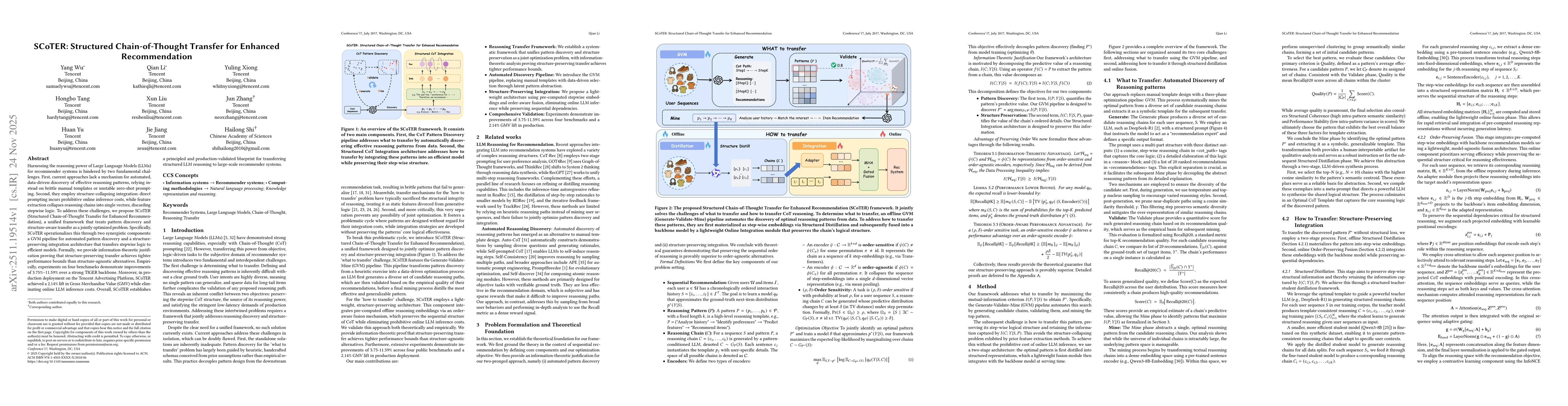 Thumbnail for SCoTER: Structured Chain-of-Thought Transfer for Enhanced Recommendation