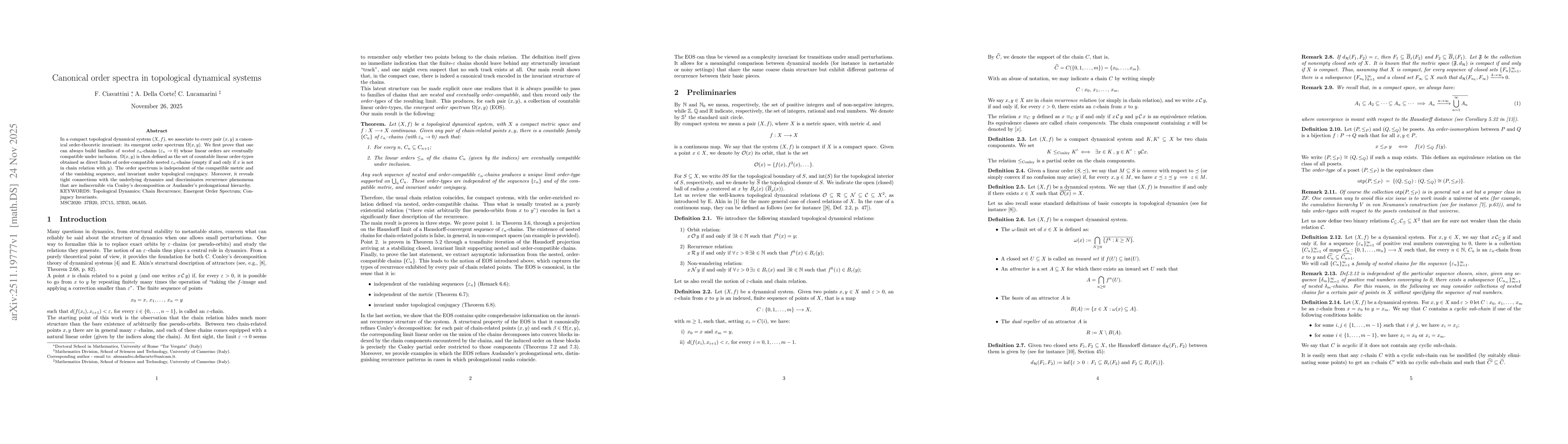 Thumbnail for Canonical order spectra in topological dynamical systems