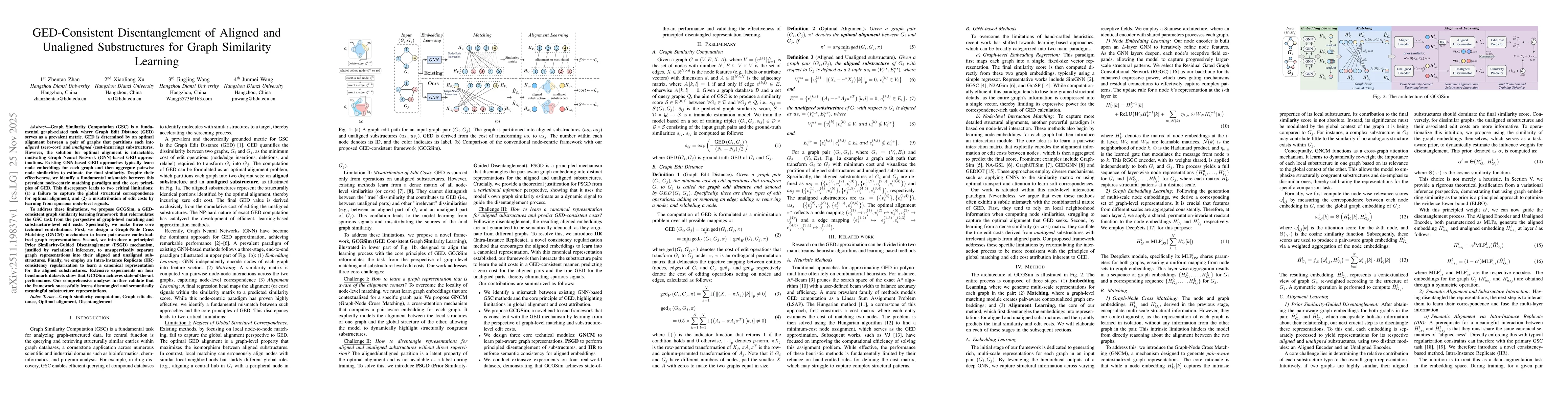 Thumbnail for GED-Consistent Disentanglement of Aligned and Unaligned Substructures for Graph Similarity Learning