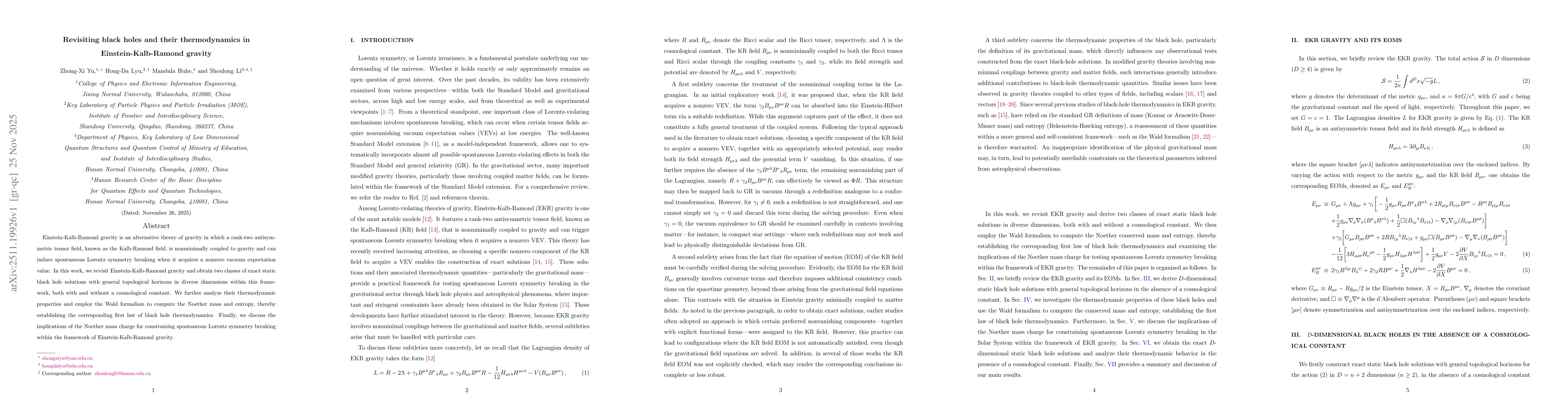 Thumbnail for Revisiting black holes and their thermodynamics in Einstein-Kalb-Ramond gravity