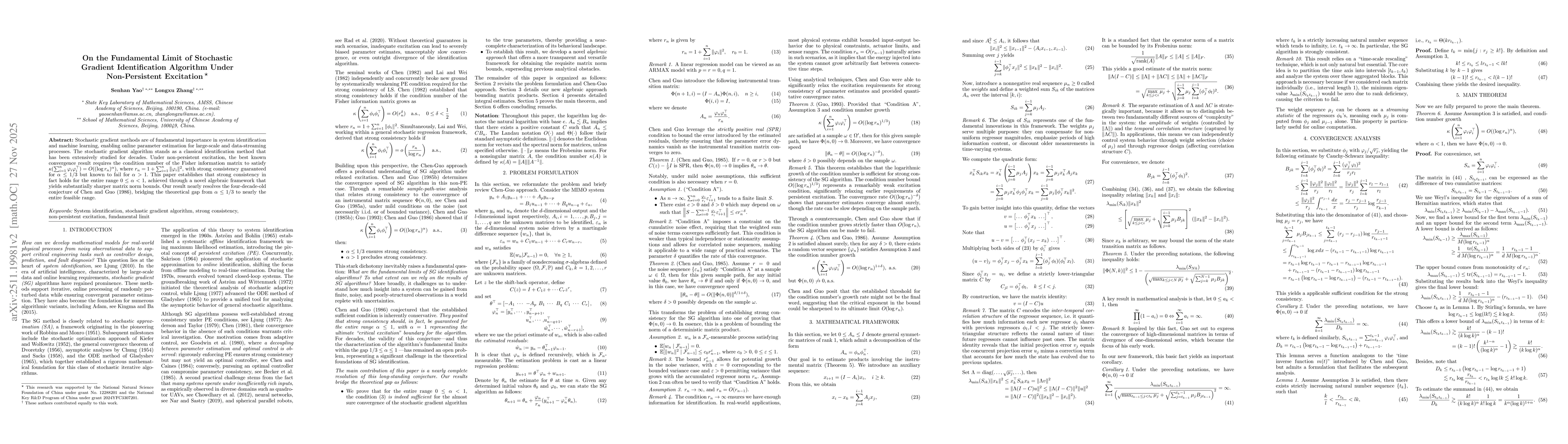 Thumbnail for On the Fundamental Limit of Stochastic Gradient Identification Algorithm Under Non-Persistent Excitation