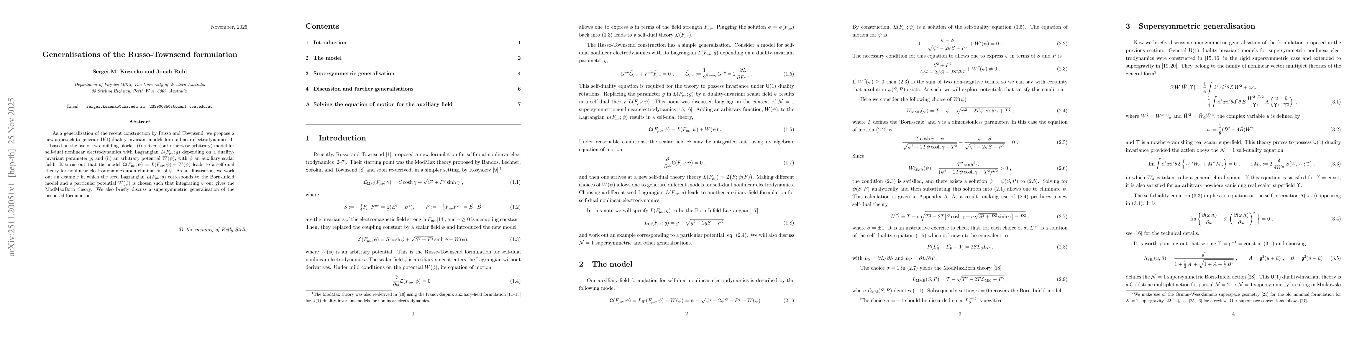 Thumbnail for Generalisations of the Russo-Townsend formulation