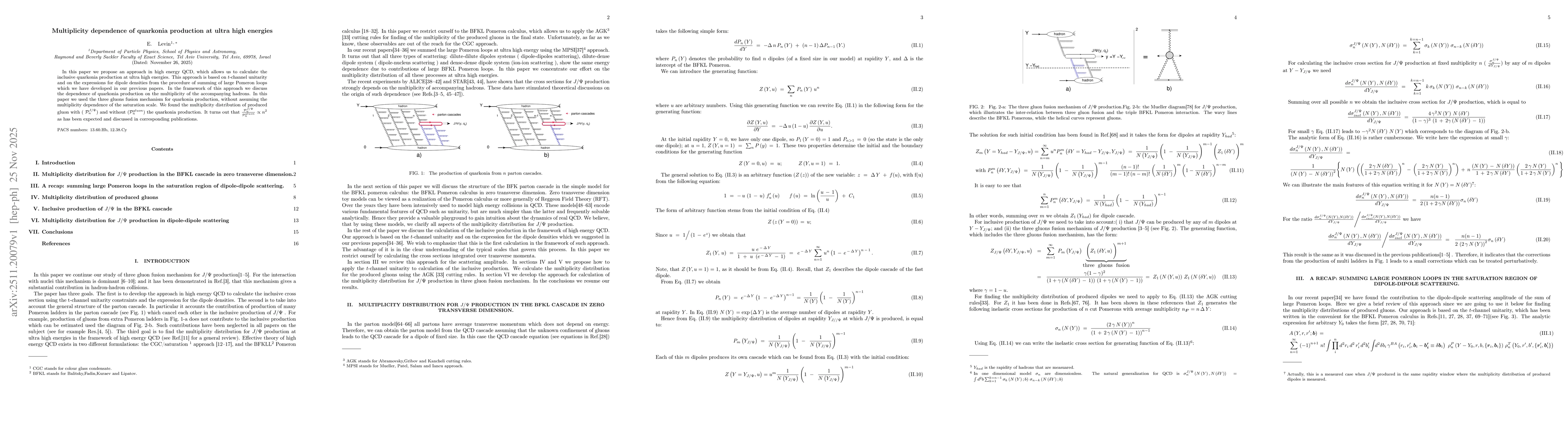 Thumbnail for Multiplicity dependence of quarkonia production at ultra high energies