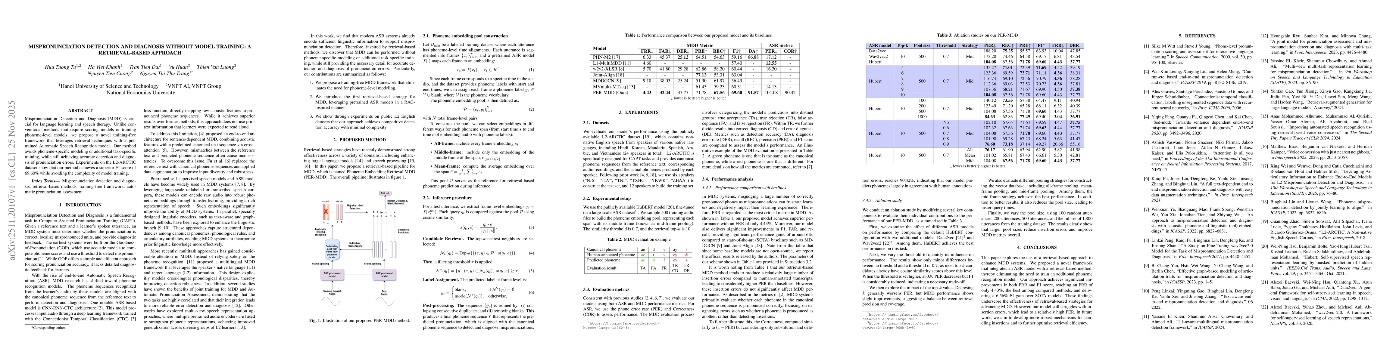 Thumbnail for Mispronunciation Detection and Diagnosis Without Model Training: A Retrieval-Based Approach
