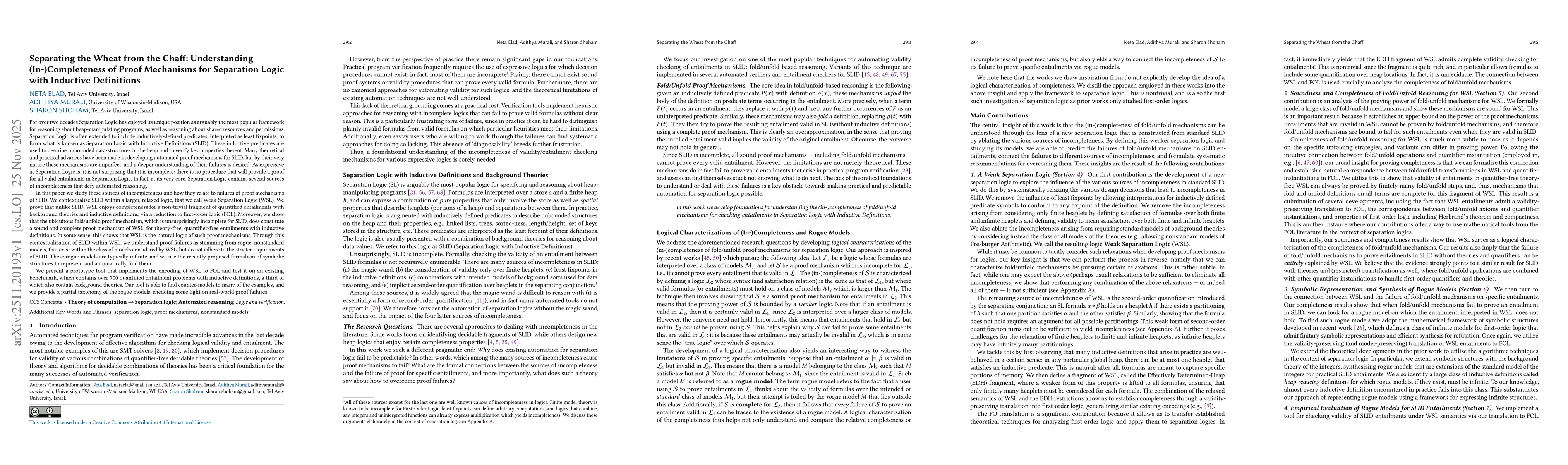 Thumbnail for Separating the Wheat from the Chaff: Understanding (In-)Completeness of Proof Mechanisms for Separation Logic with Inductive Definitions